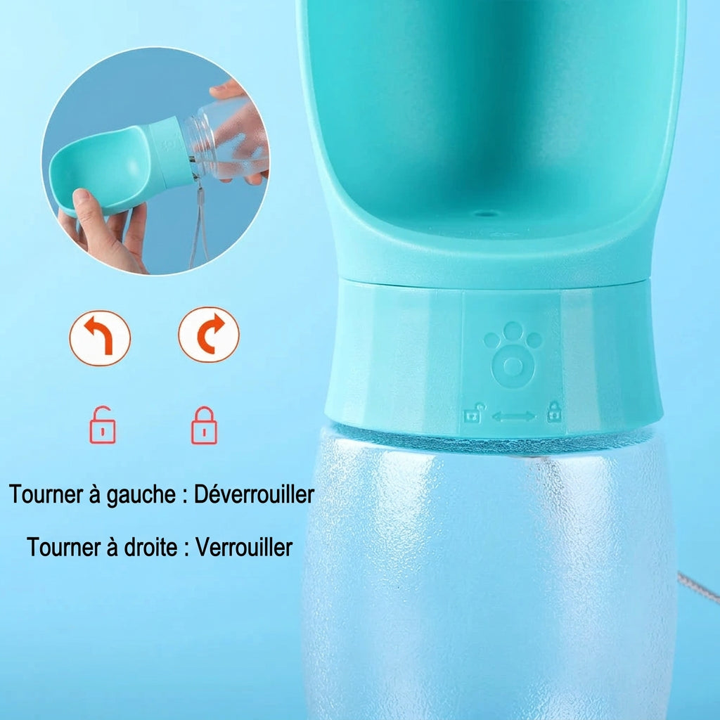 Gourde de balade Clic – tourner pour verrouiller ou déverrouiller