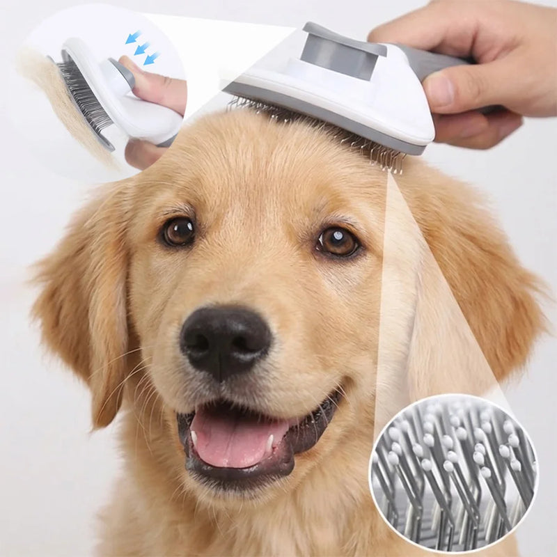 Peigne autonettoyant pour chien et chat