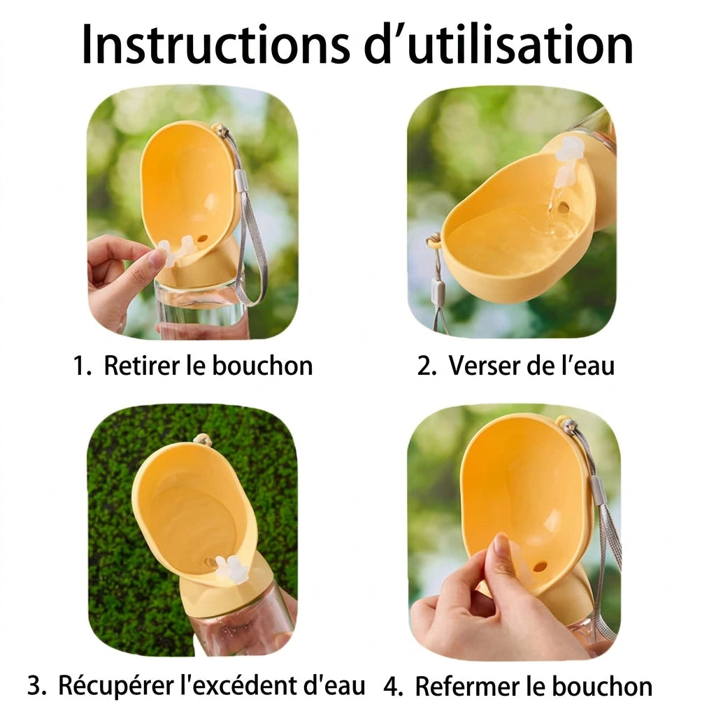 Gourde Croquettes – instructions d'utilisation