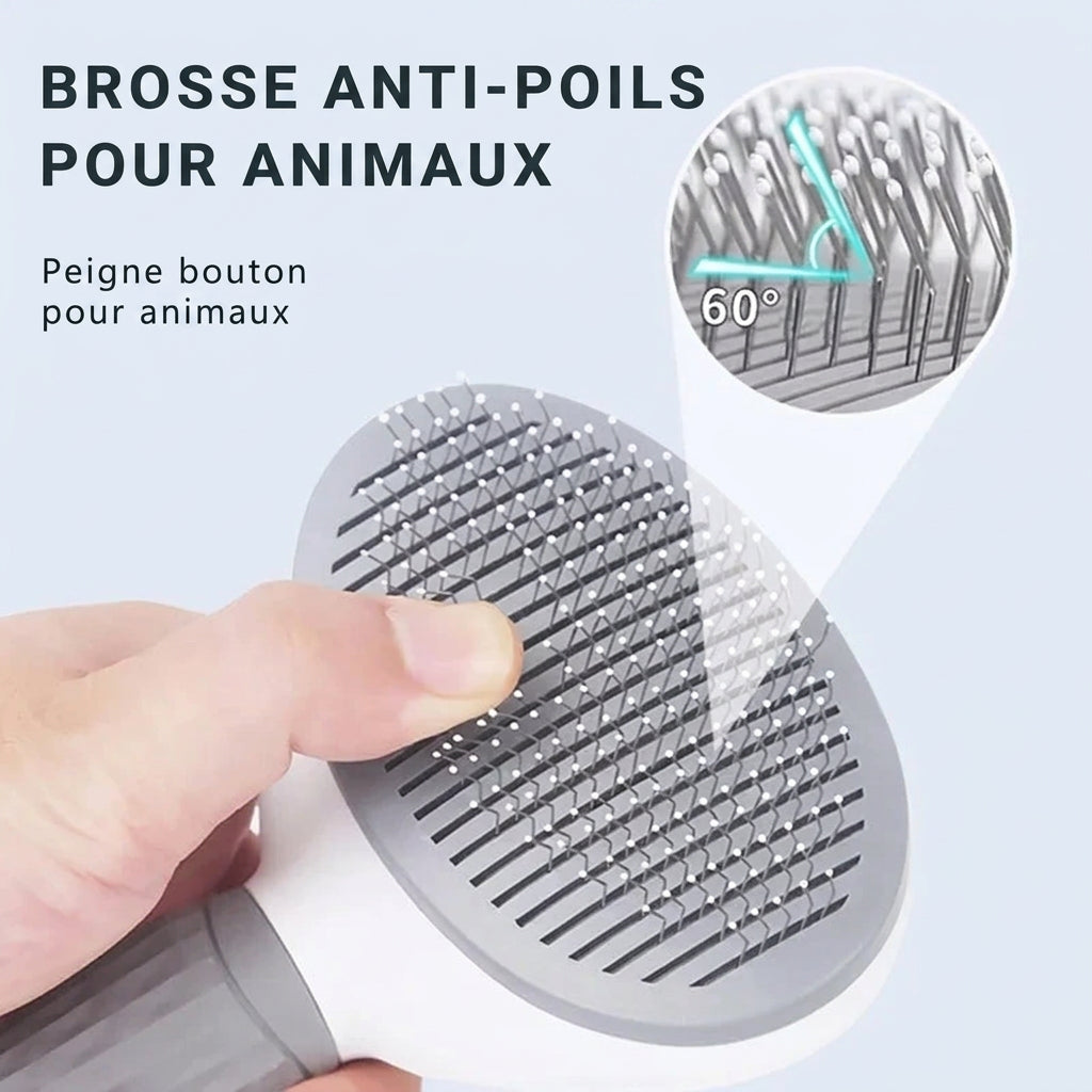 Brosse autonettoyante Douceur – bouton de nettoyage
