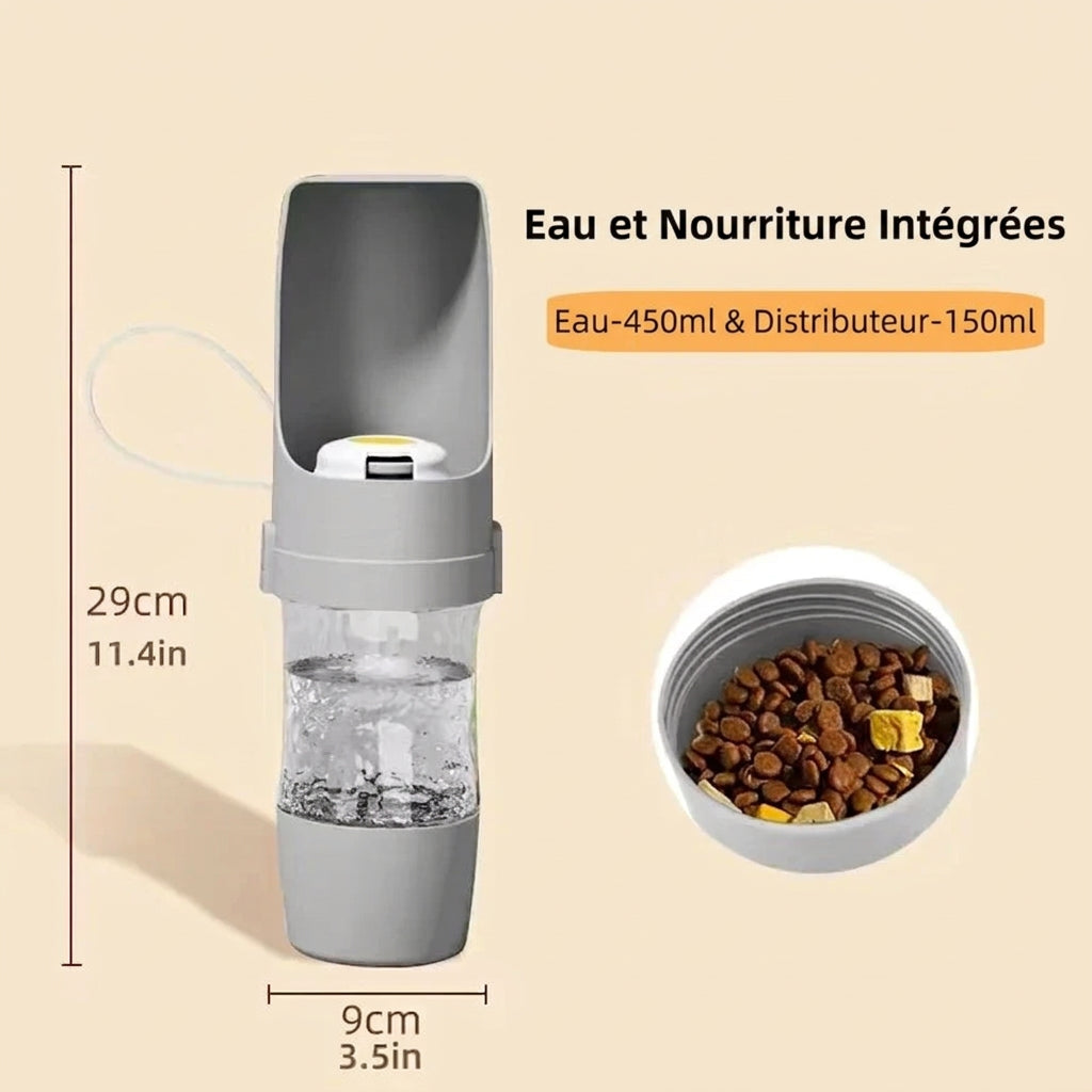 Gourde Pique-Nique – eau 450 ml et nourriture 150 ml, 29 × 9 cm