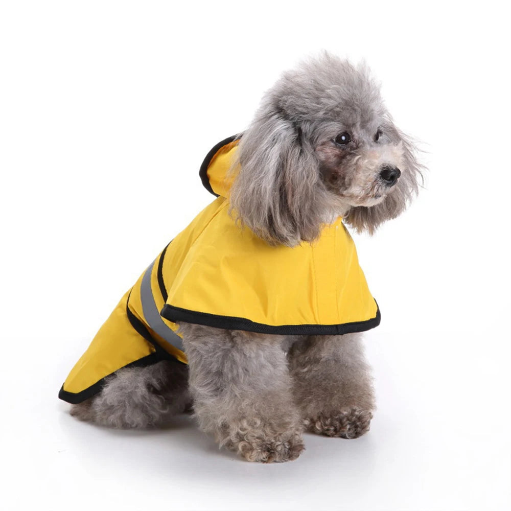 Imperméable jaune vu de côté