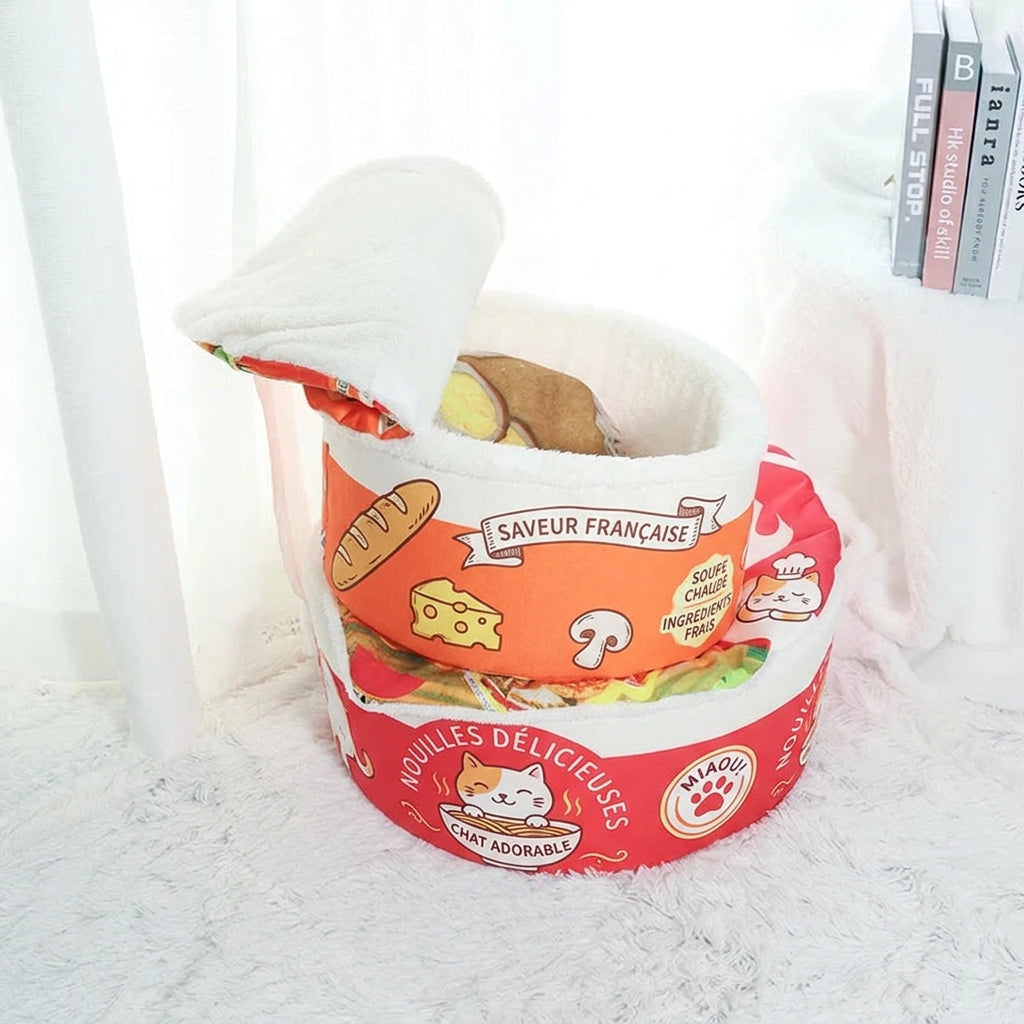Panier nouilles vu de près