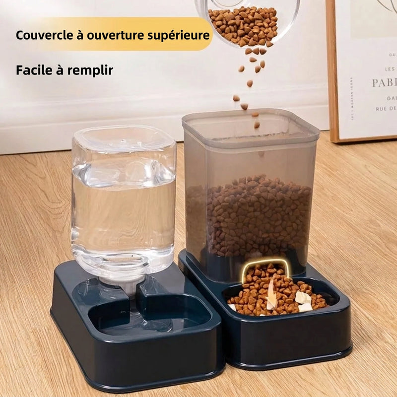 Distributeur à gravité avec couvercle à ouverture par le haut, facile à remplir